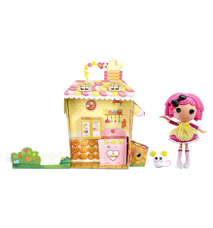 Lalaloopsy Doll- Crumbs Sugar Cookie & Pet Mouse, 13" Baker Doll