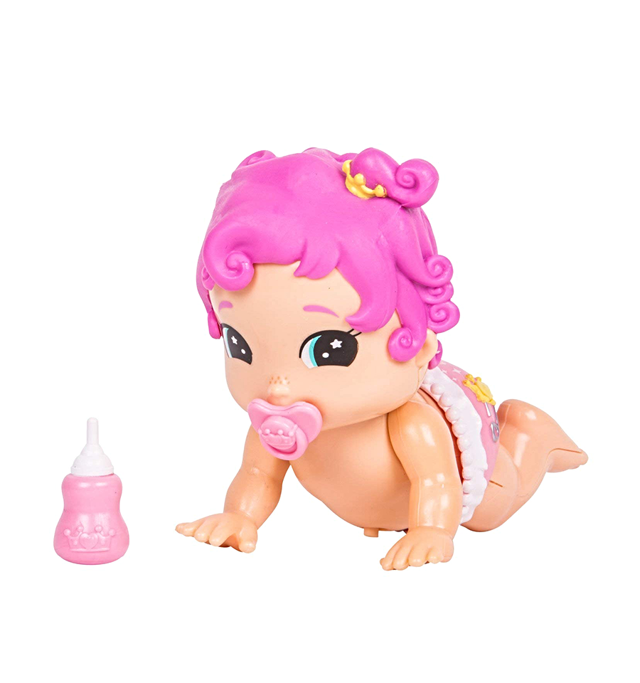 Baby doll that deals crawls and cries
