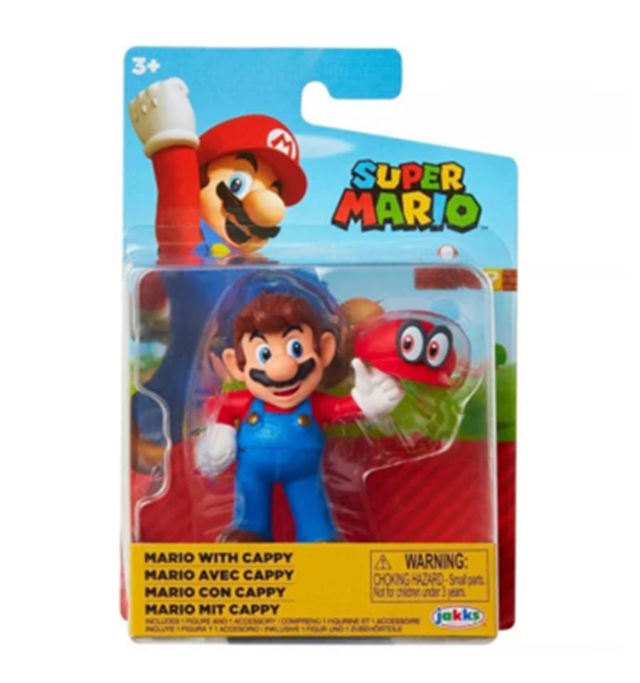 World of Nintendo Mario Odyssey Mario With Cappy 2.5" Figure