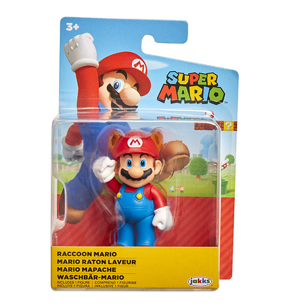 Nintendo Super Mario Racoon Mario 2.5" Action Figure