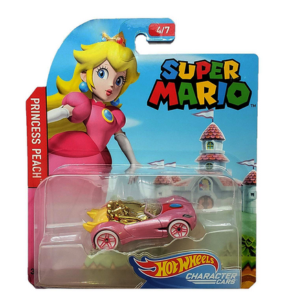 Hot Wheels Super Mario Character Cars Princess Peach Vehicle 4/7