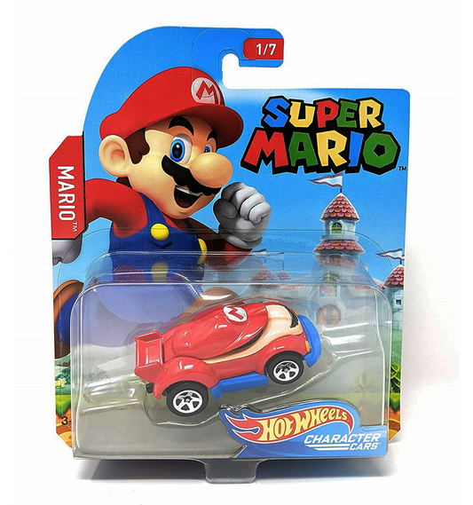 Hot Wheels Super Mario Character Cars Mario Vehicle 1/7
