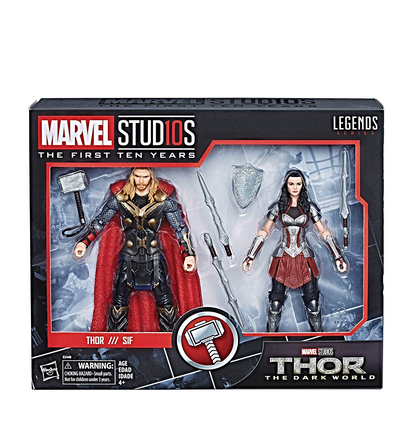 Marvel Studios: The First Ten Years Thor: The Dark World Thor and Sif Action Figures (2pk)
