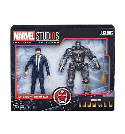Marvel Studios: The First Ten Years Iron Man: Tony Stark & Iron Man Mark 1 Action Figures (2pk)