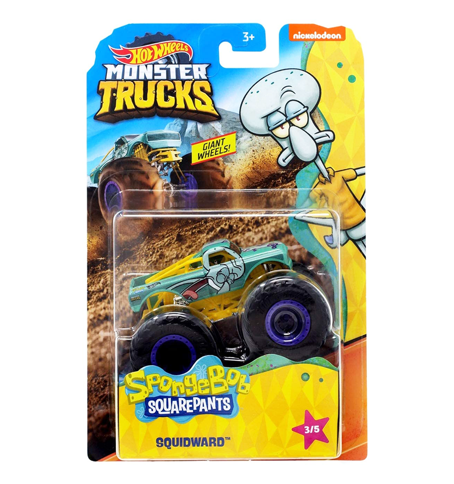 HW Monster Trucks Squidward Spongebob Squarepants Series Giant Wheels # 3/5