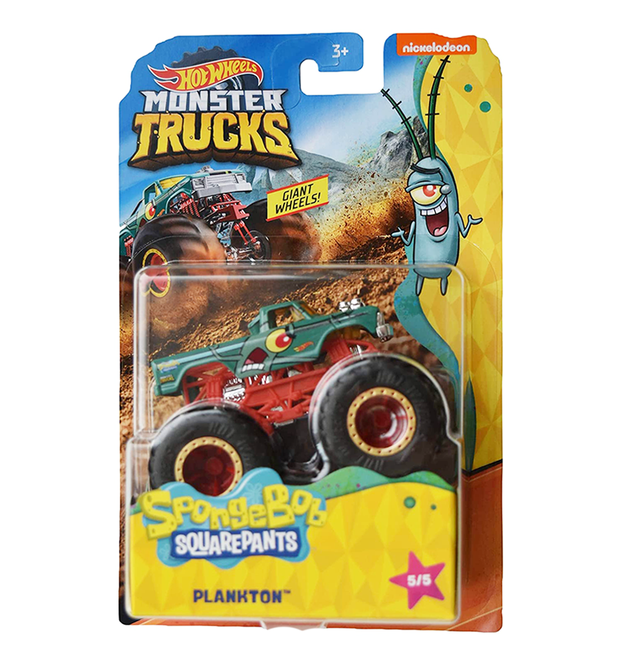 HW Monster Trucks Plankton Spongebob Squarepants Series Giant Wheels # 5/5