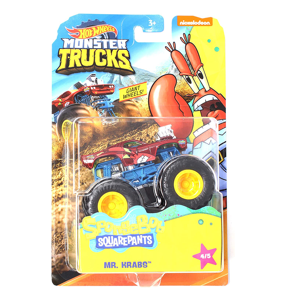 HW Monster Trucks Mr. Krabs Spongebob Squarepants Series Giant Wheels #4/5