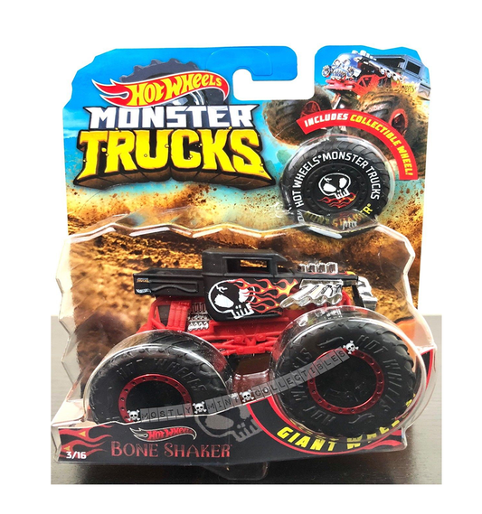 Hot Wheels: Monster Truck Bone Shaker Die-Cast (WITH COLLECTIBLE WHEEL TOKEN)
