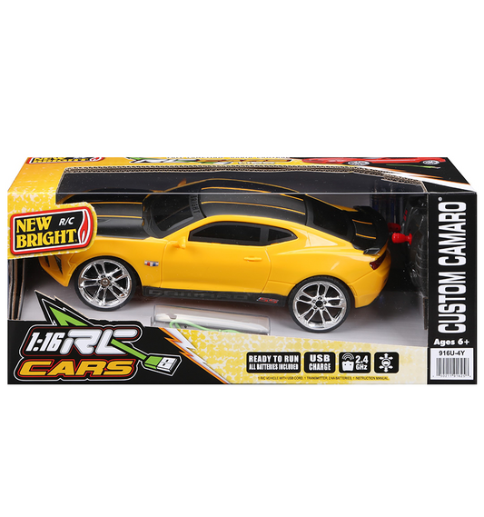 New Bright RC 1:16 Camaro SS Chargers Sports Car - Yellow