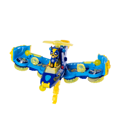 PAW Patrol Mighty Pups - Chase's Flip & Fly, 2-in-1 Transforming Vehicle