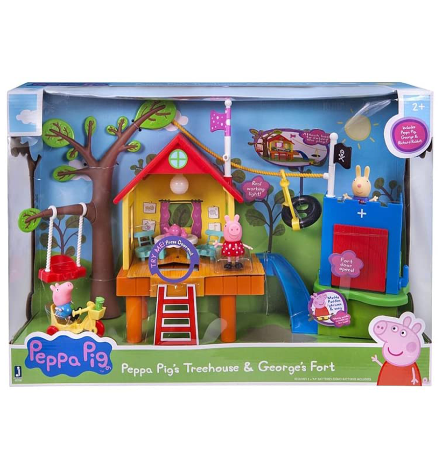 Peppa Pigs Treehouse and Georges Fort Playset