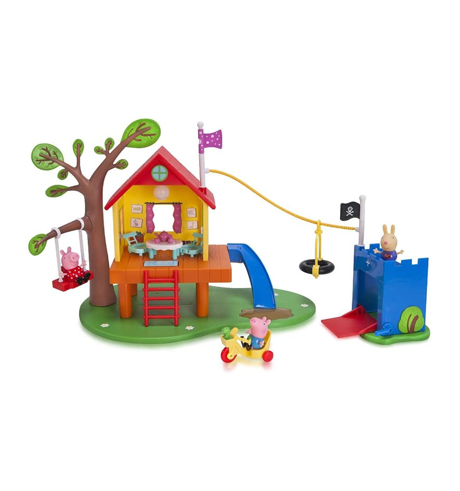 Peppa Pigs Treehouse and Georges Fort Playset