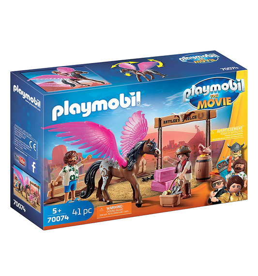 PLAYMOBIL THE MOVIE Marla and Del with Flying Horse