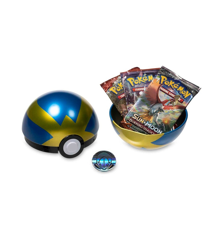 Pokemon TCG: Poke Ball Quick Ball Collector's Tin - 3 Booster Pack with 1 coin