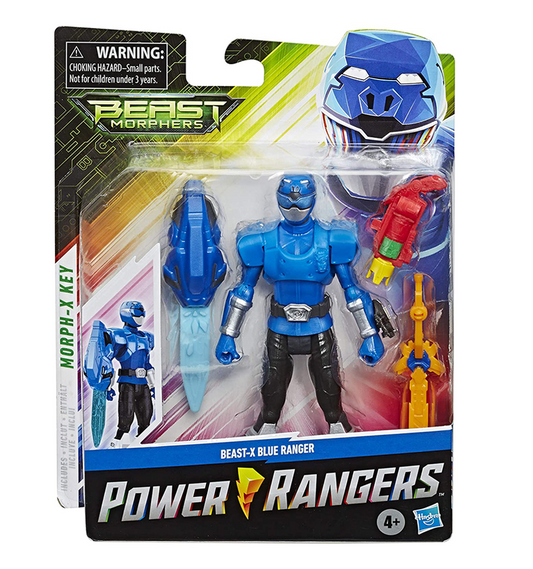 Power Rangers Beast Morphers Beast-X Blue Ranger 6" Action Figure