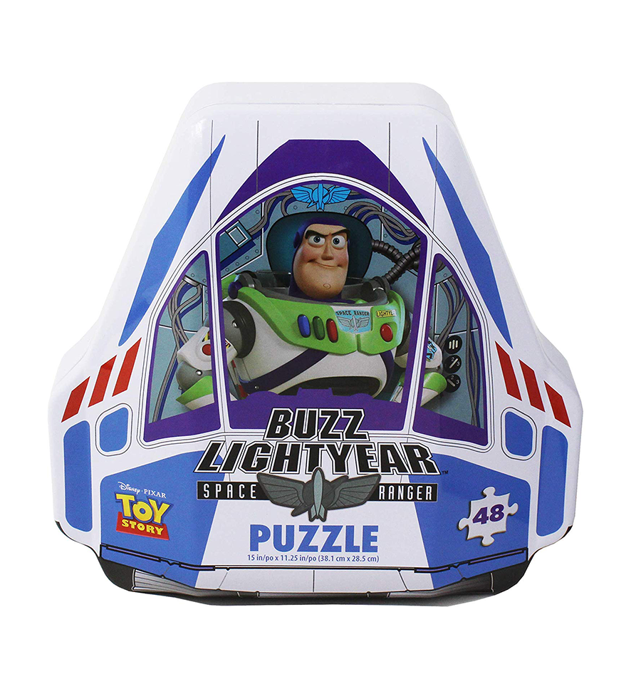 Disney Pixar Toy Story 4 Shaped Buzz Lightyear Tin with 48Piece Surprise Puzzle