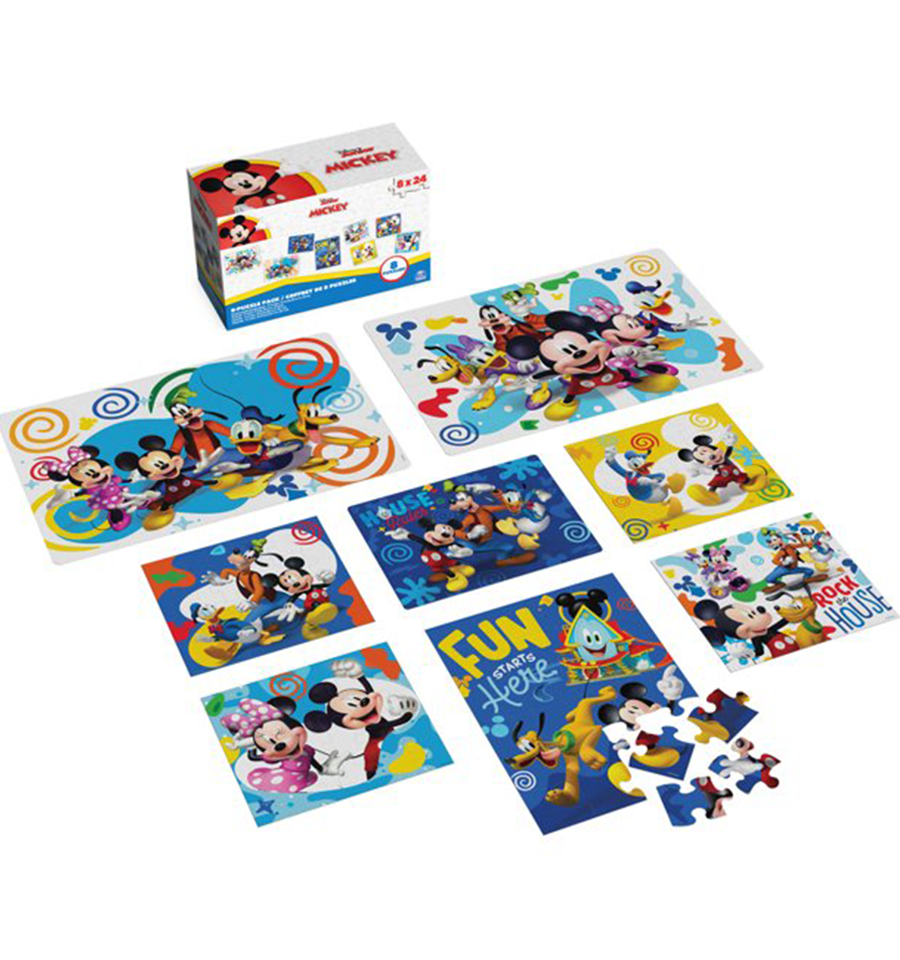 Mickey Mouse, 8 Jigsaw Bundle 24-Piece Puzzles