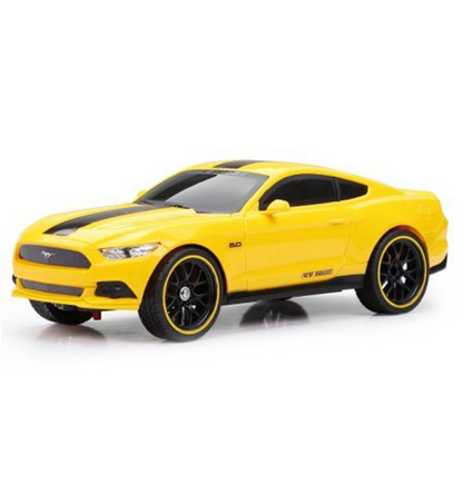 New Bright 1:16 R/C Full-Function Sport Car, Mustang, Yellow