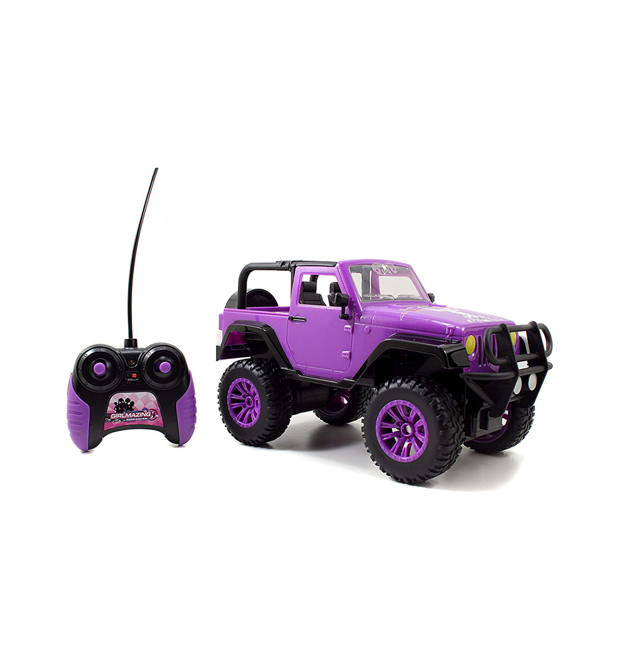 Jada Toys Girlmazing Purple Jeep Wrangler 1:16 Scale RC Vehicle 