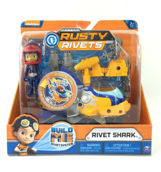 Rusty Rivets - Buildable Rivet Shark Vehicle with Rusty Figure