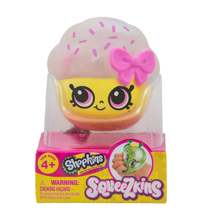 Shopkins Squeezkins Cupcake Queen Squeezable Gel Figure