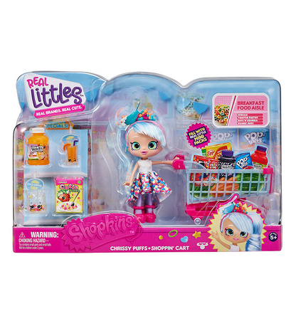 Shopkins Real Littles Chrissy Puffs Shoppie Doll Shoppin Cart