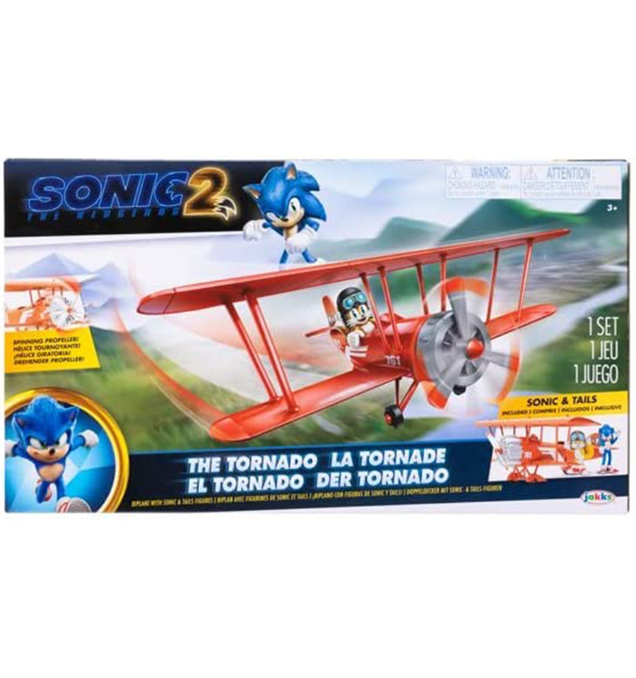Sonic the Hedgehog 2 The Movie Tornado Biplane Playset