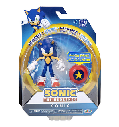 Sonic The Hedgehog 4" Sonic Action Figure with Star Spring Accessory
