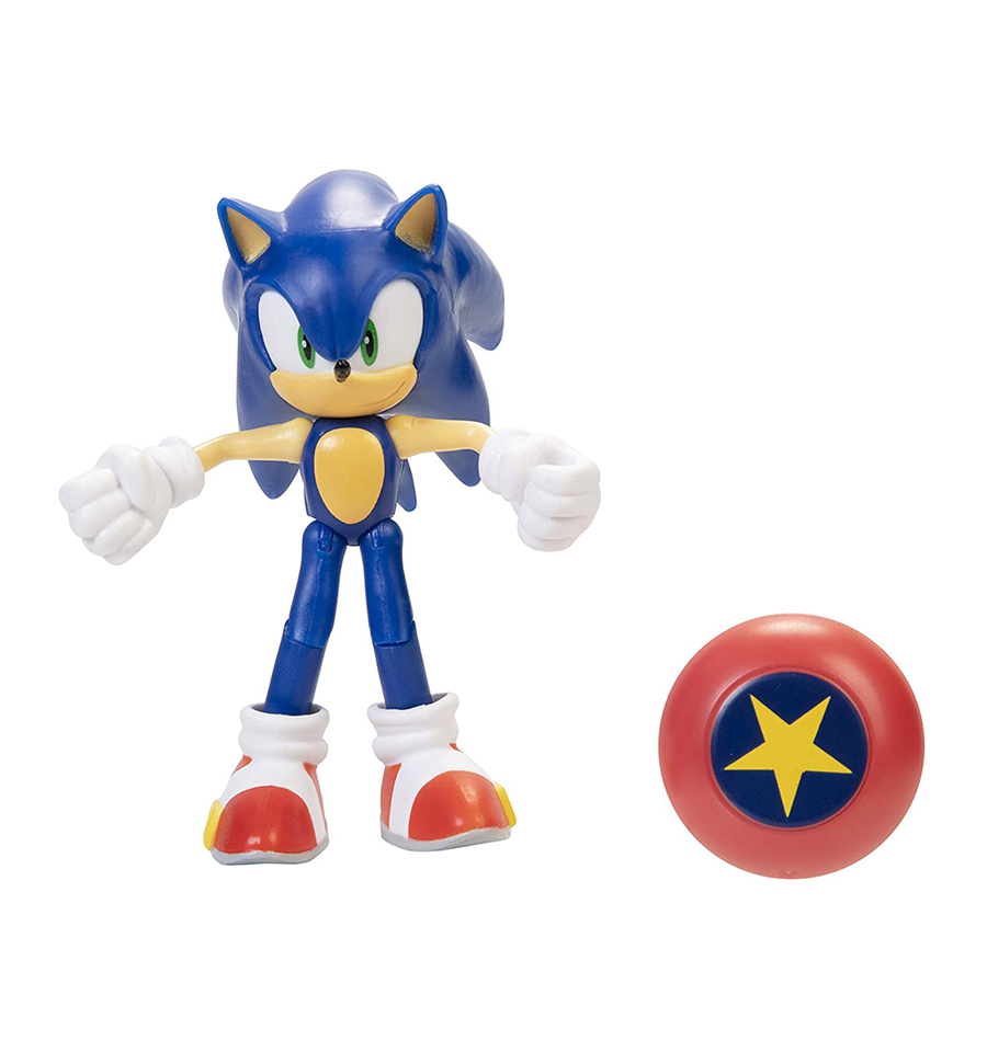 Sonic The Hedgehog 4" Sonic Action Figure with Star Spring Accessory