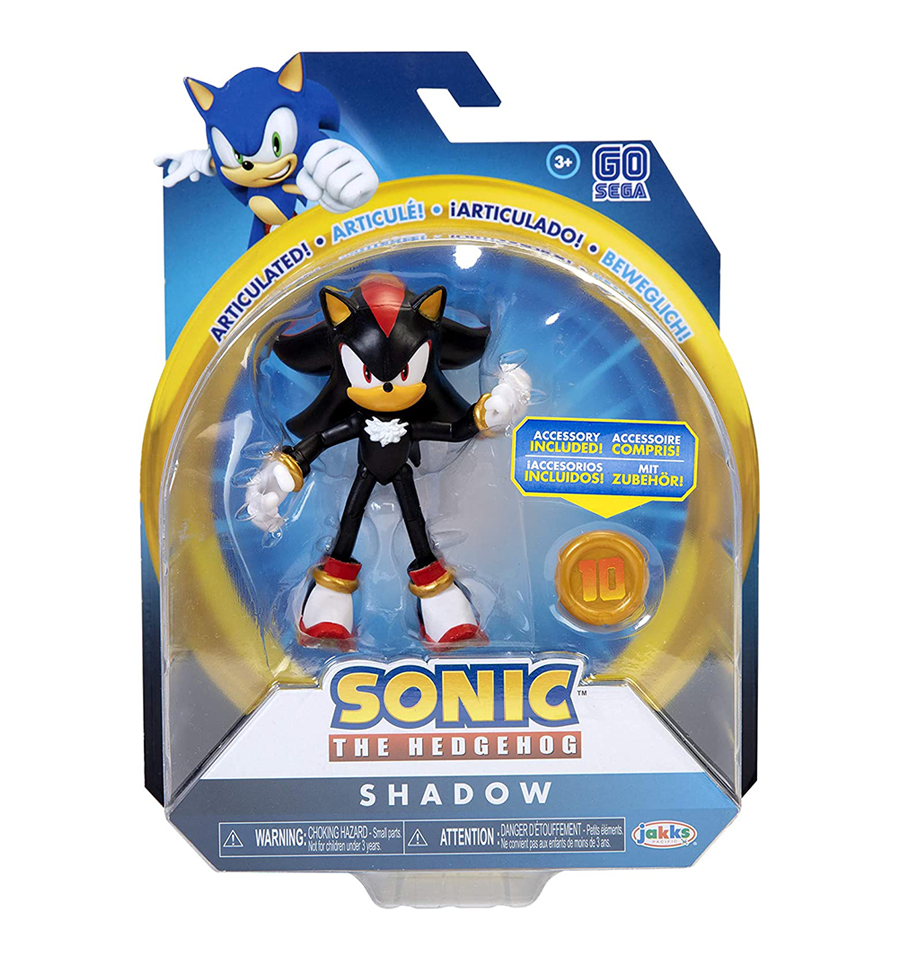 Sonic The Hedgehog 4" Shadow Action Figure with Super Ring Accessory