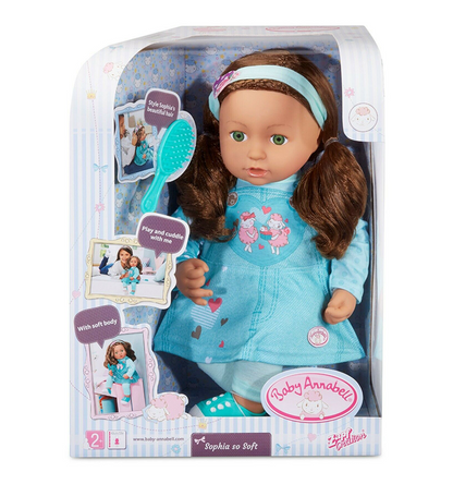 Sophia So Soft Baby Doll with Brushable Hair- Blue Outfit