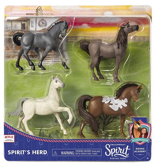 Spirit Riding Free Spirit's Herd Horse Figure 4pk