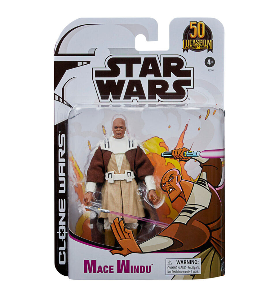 Star Wars the Black Series Mace Windu Clone Wars Action Figure