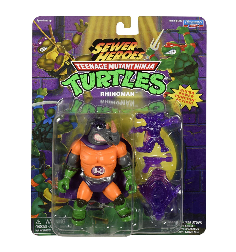 Teenage Mutant Ninja Turtles Sewer Heroes- Rhinoman Action Figure