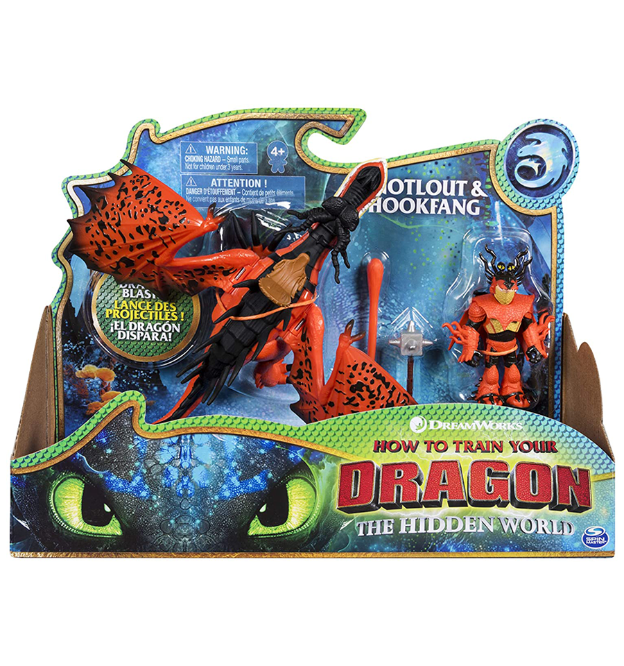 DreamWorks Dragons Hookfang and Snotlout Dragon with Armored Viking Figure
