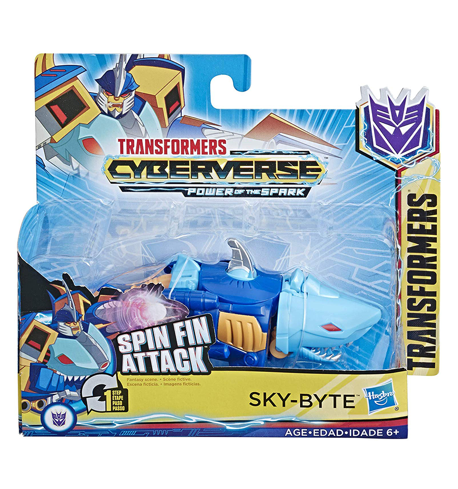 Transformers Toys Cyberverse Action Attackers: 1-Step Changer Skybyte Action Figure 