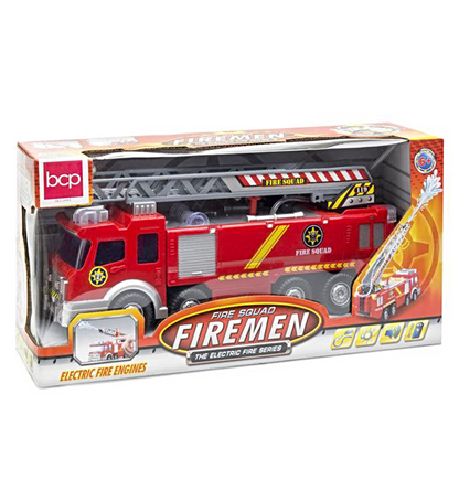 Bump and Go Electric Fire Truck Toy (Red)