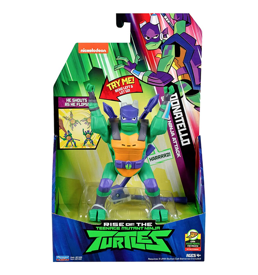 Rise of The Teenage Mutant Ninja Turtle Donatello Side Flip Ninja Attack Deluxe Figure