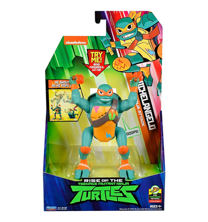 Rise of the Teenage Mutant Ninja Turtles Michael Angelo Pop-Up Ninja Attack Deluxe Figure