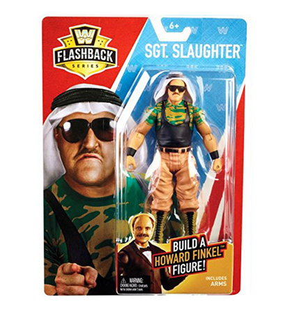 WWE Flashback Basic Series #1 (Build Howard Finkel)- Sgt Slaughter Action Figure