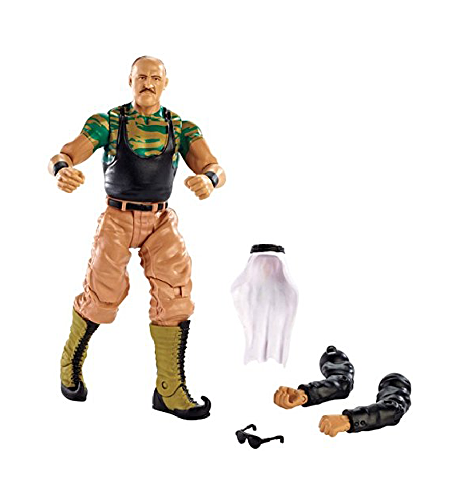 WWE Flashback Basic Series #1 (Build Howard Finkel)- Sgt Slaughter Action Figure